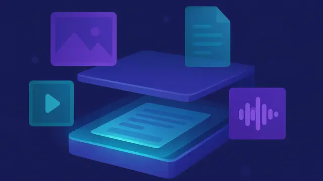 Abstract media files being scanned for AI watermark signals